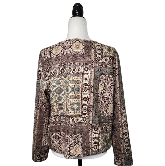 Tribal Jeans Women's Jacket Size L Front Hook & Loop Closure - Picture 3 of 10